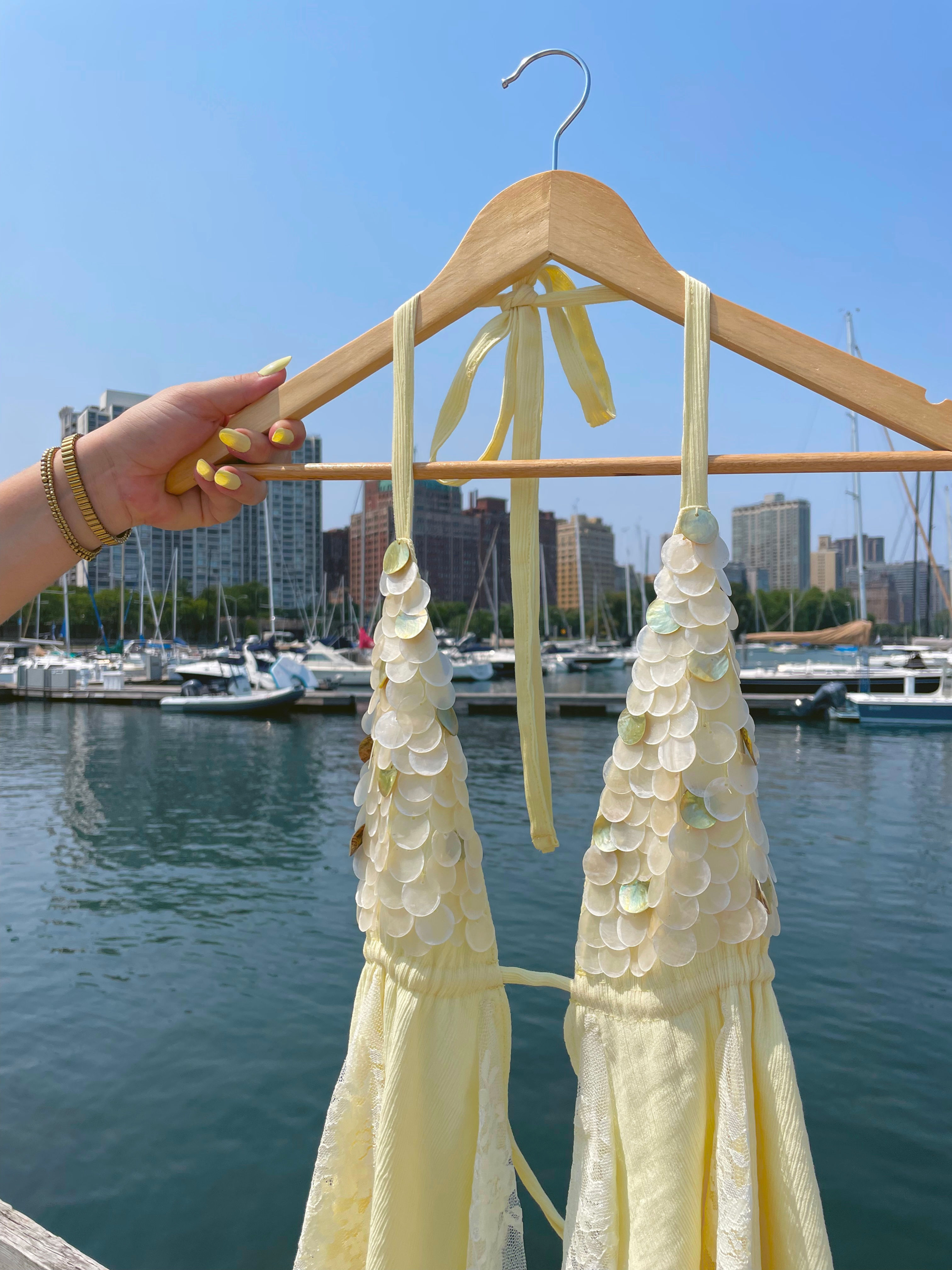 Custom Color Handmade Shell Lace Top