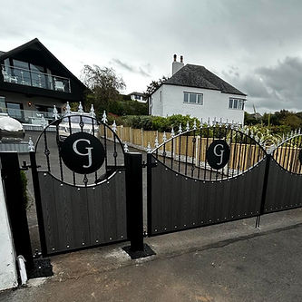 Galvanised and powder coated Steel Driveway Gates