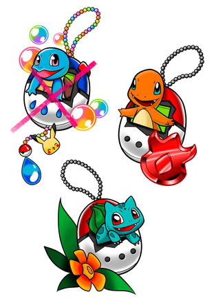 pokemon tattoo, tamagotchi tattoo
