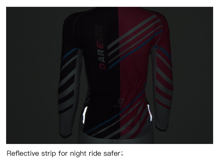 Thumbnail: Darevie women cycling suit set long sleeve bicycle suits lady bike suits 3D padd