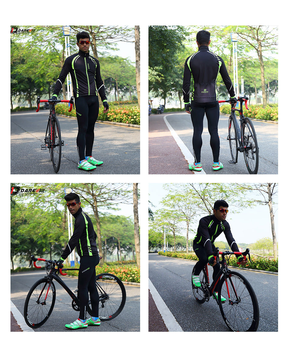 Thumbnail: Dareive cycling thermal suits set waterproof windbreak cycling jacket breathable