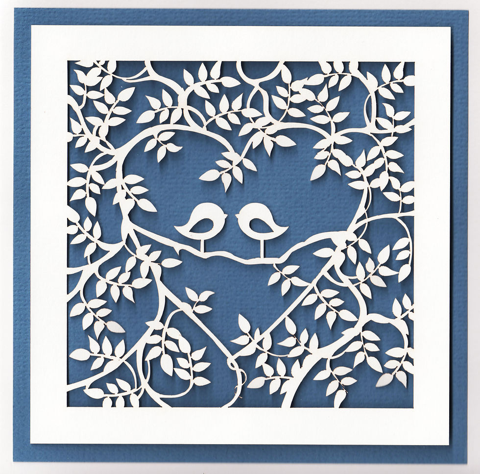 Thumbnail: Birds in a heart Card