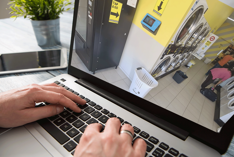 Staff checking security images