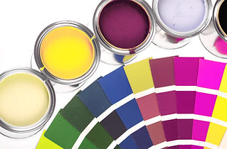 Nuancier et pots de Peinture