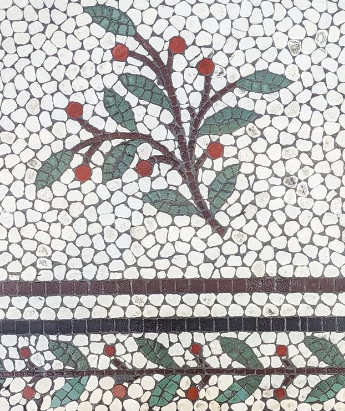 Detail from restored original Victorian mosaic floor