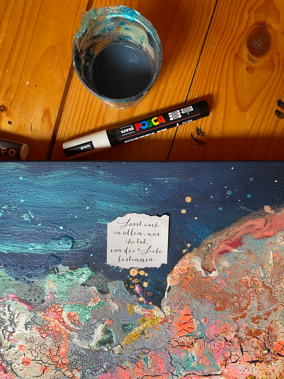 Miniaturbild: „Walk on water - Acrylmalerei auf Leinwand - modern Art, Wandschmuck