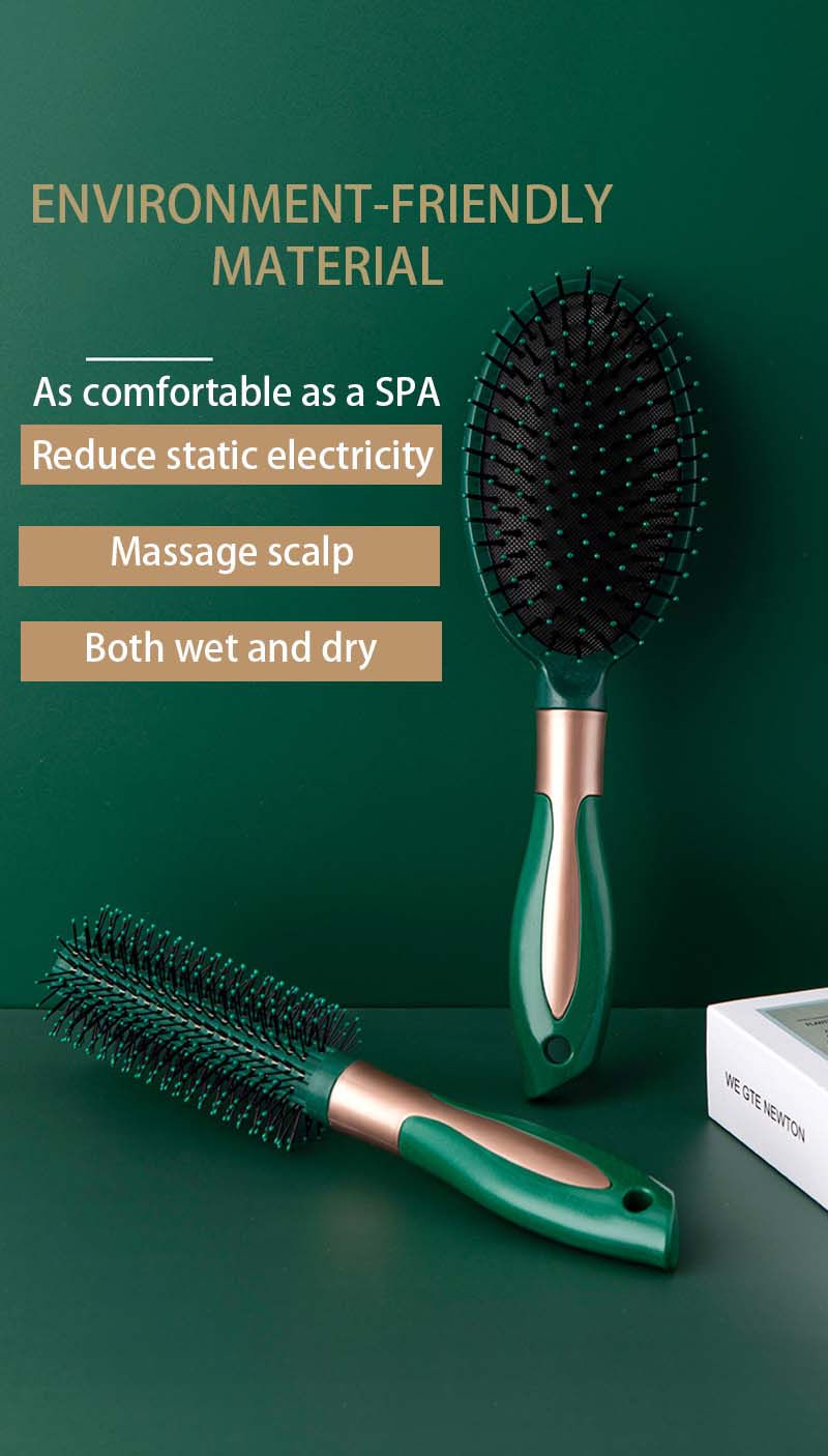 Miniatura: Escova de cabelo com almofada de ar para massagem capilar KLINA, desembaraçante