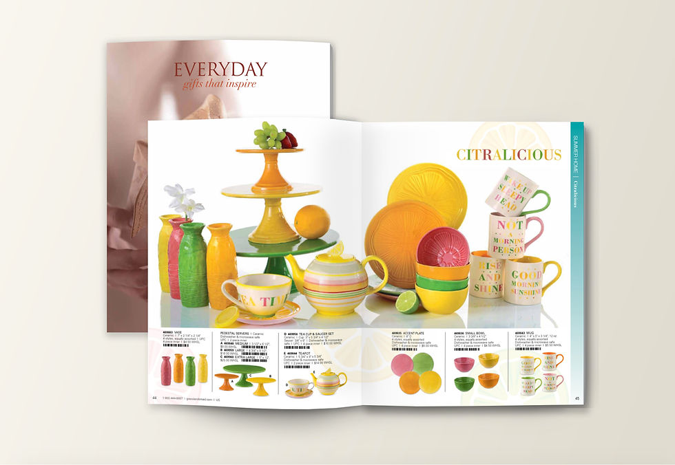 Gifts catalog spread