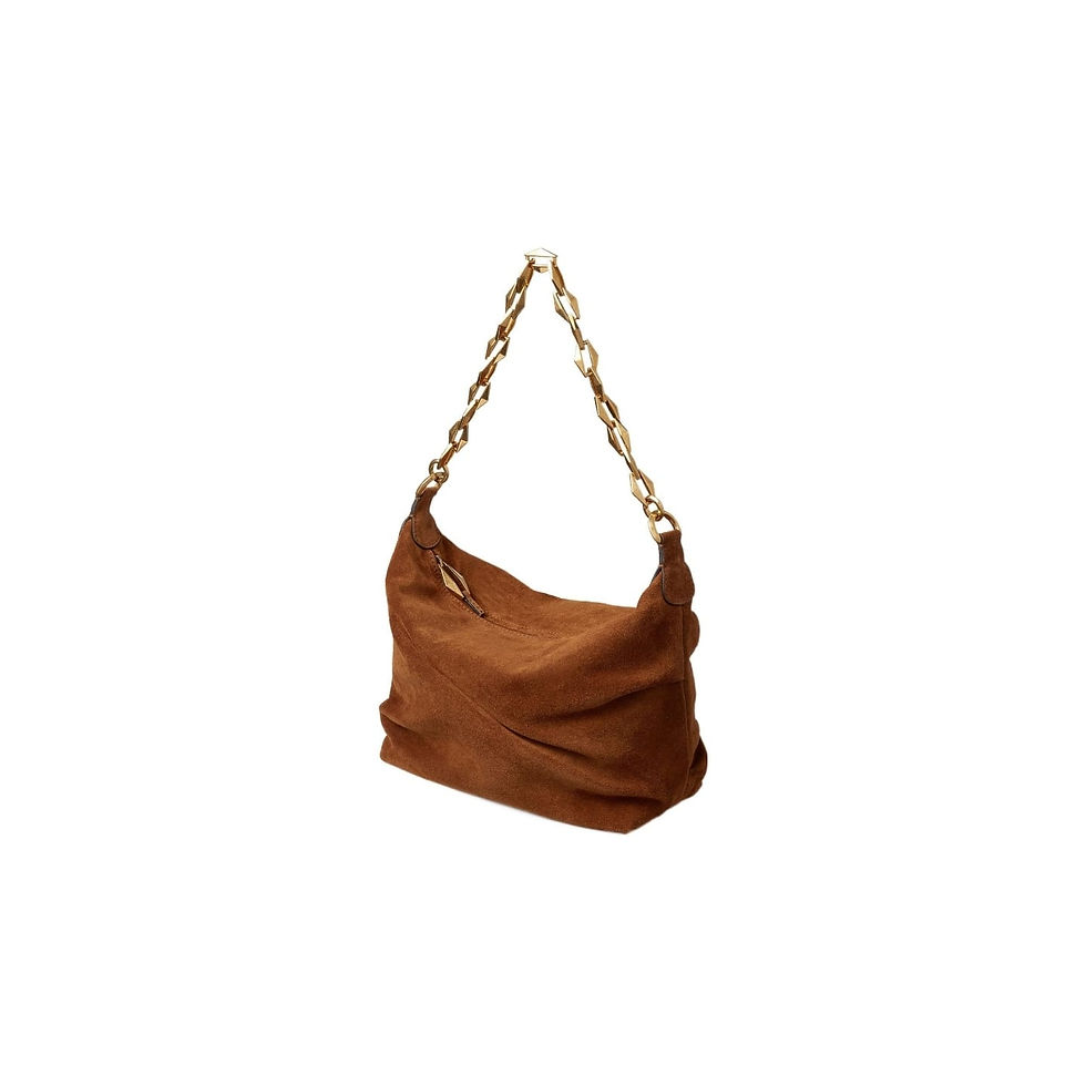 תמונה ממוזערת: Jimmy Choo - Diamond Soft Leather Shoulder Bag / Brown