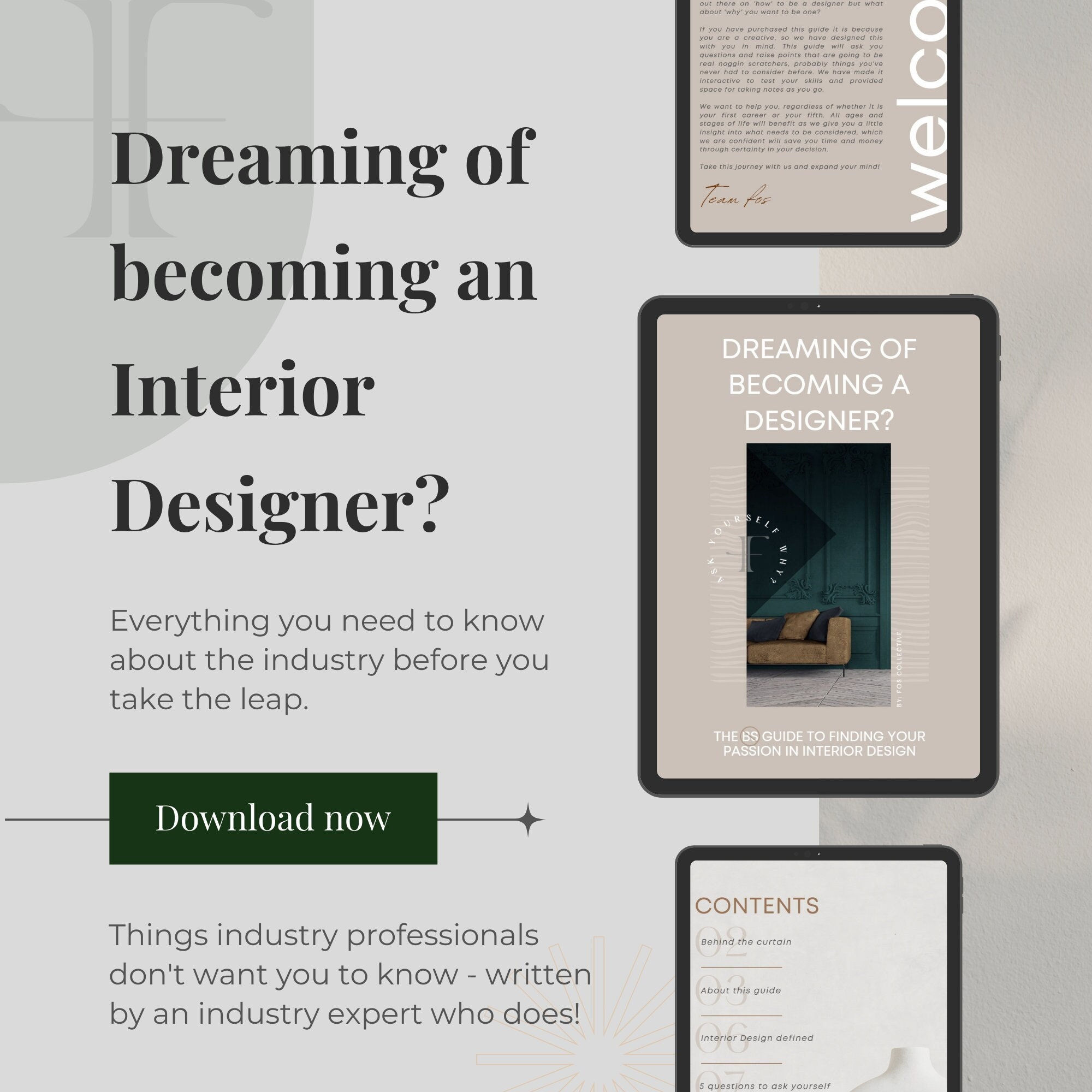 Interior Design E-Book | Dreaming of becoming an Interior Designer?