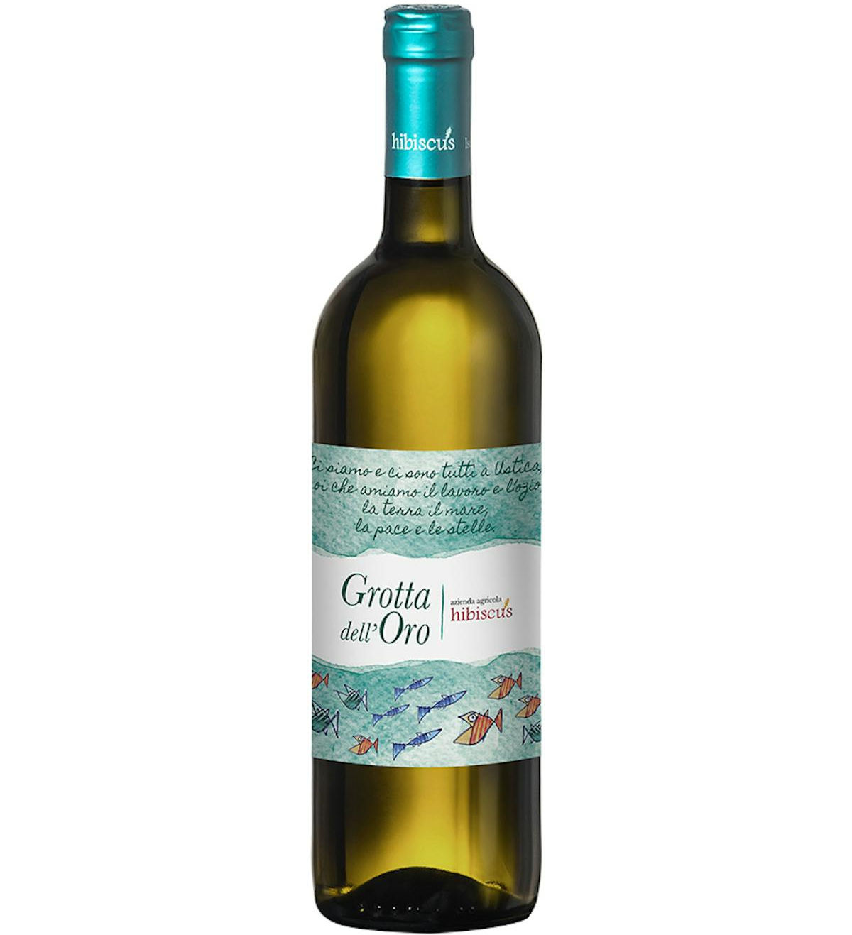 Botella de vino Zibibbo de hacienda Hibiscus