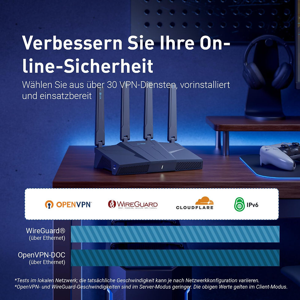 Miniaturbild: GL.iNet GL-BE6500 (Flint 3e) WiFi 7 Router – Hochgeschwindigkeits-WLAN-Router...