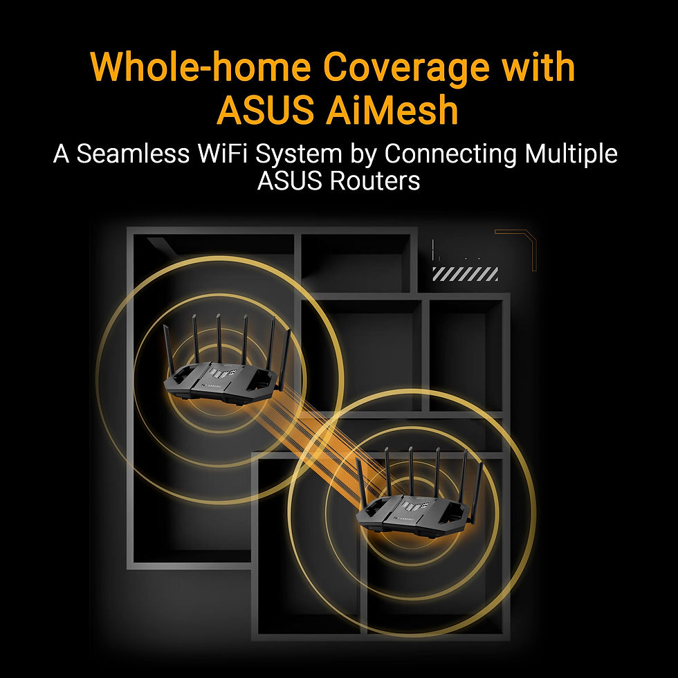 Miniaturbild: ASUS TUF Gaming BE9400 Tri Band WiFi 7 (802.11be) Extendable Gaming Router (V...