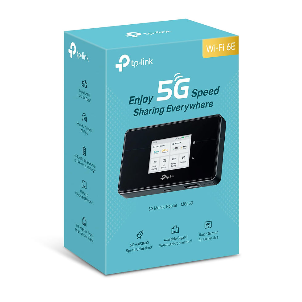 Miniaturbild: TP-Link M8550 5G LTE Mobiler WLAN Router – Bis zu 3,4 Gbit/s, Tri-Band Wi-Fi ...