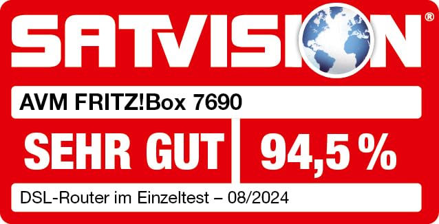 Miniaturbild: FRITZ!Box 7690 (Wi-Fi 7 DSL-Router mit 5.760 MBit/s (5GHz) & 1.376 MBit/s (2,...