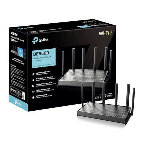 Miniaturbild: TP-Link Archer BE400 Wi-Fi 7 Router Dual-Band BE6500, 2×2,5G-Ports, VPN-Clien...