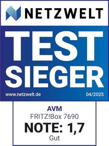 Miniaturbild: FRITZ!Box 7690 (Wi-Fi 7 DSL-Router mit 5.760 MBit/s (5GHz) & 1.376 MBit/s (2,...