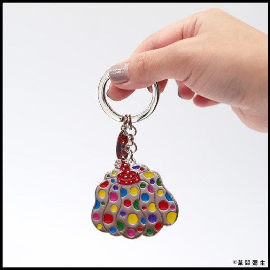 【新商品】草間彌生グッズ：かぼちゃキーリング（マルチカラー）