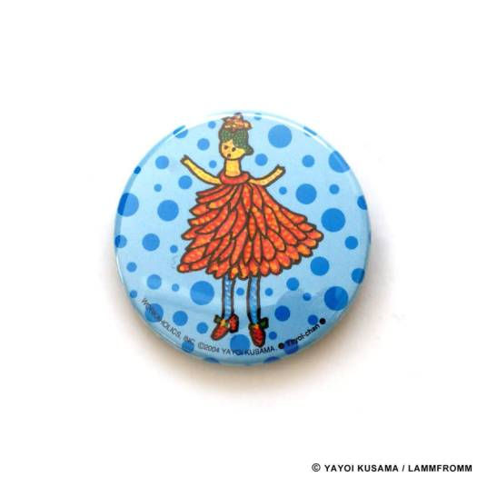 草間彌生 缶バッジ 大 [Yayoi-chan]