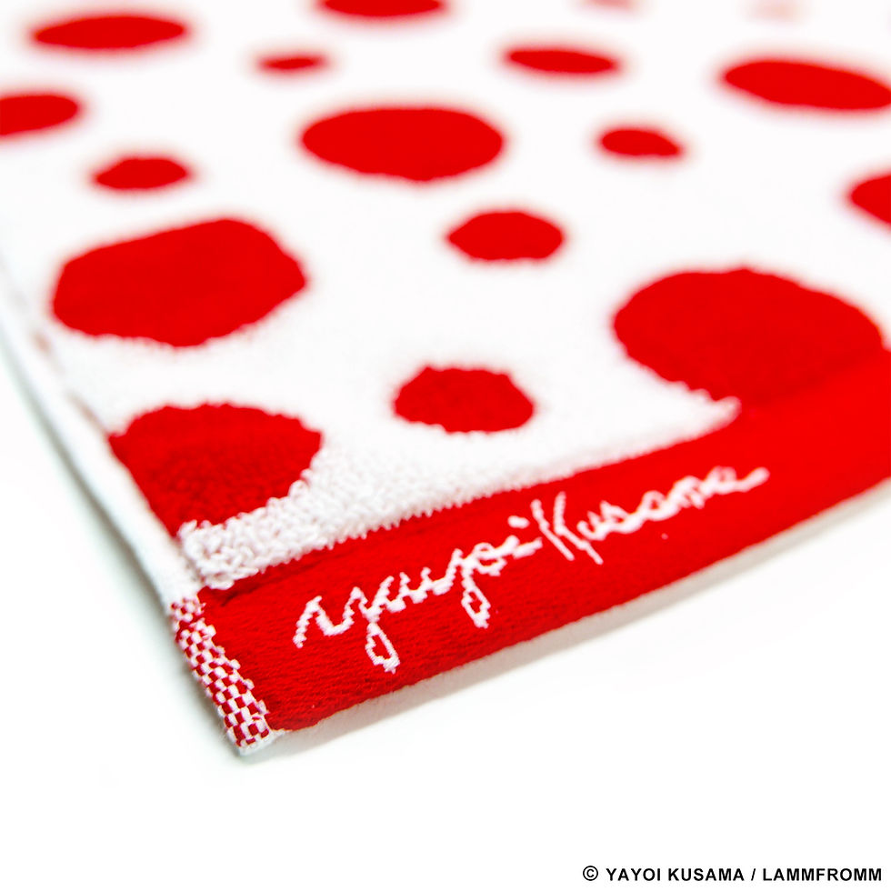 Thumbnail: [ Yayoi Kusama Product ] Yayoi Kusama Polka Dots Towel Handkerchief