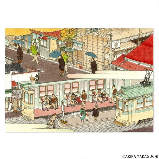 山口晃 絵はがき2枚セット D [傘かしげ こぶし腰うかせ／藝術カフェー乃圖]