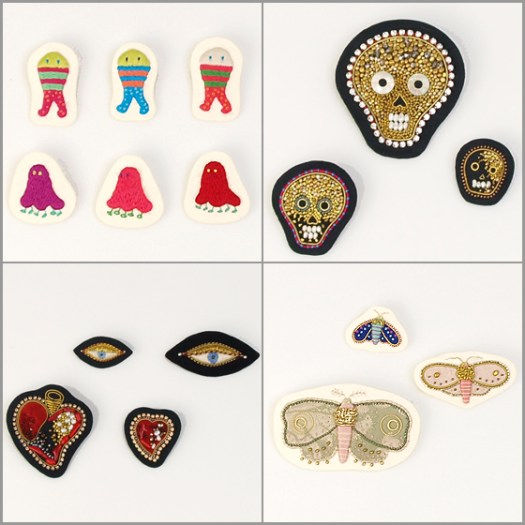 現代アーティスト坂田あづみ:刺繍アクセサリー&ぬいぐるみ作品