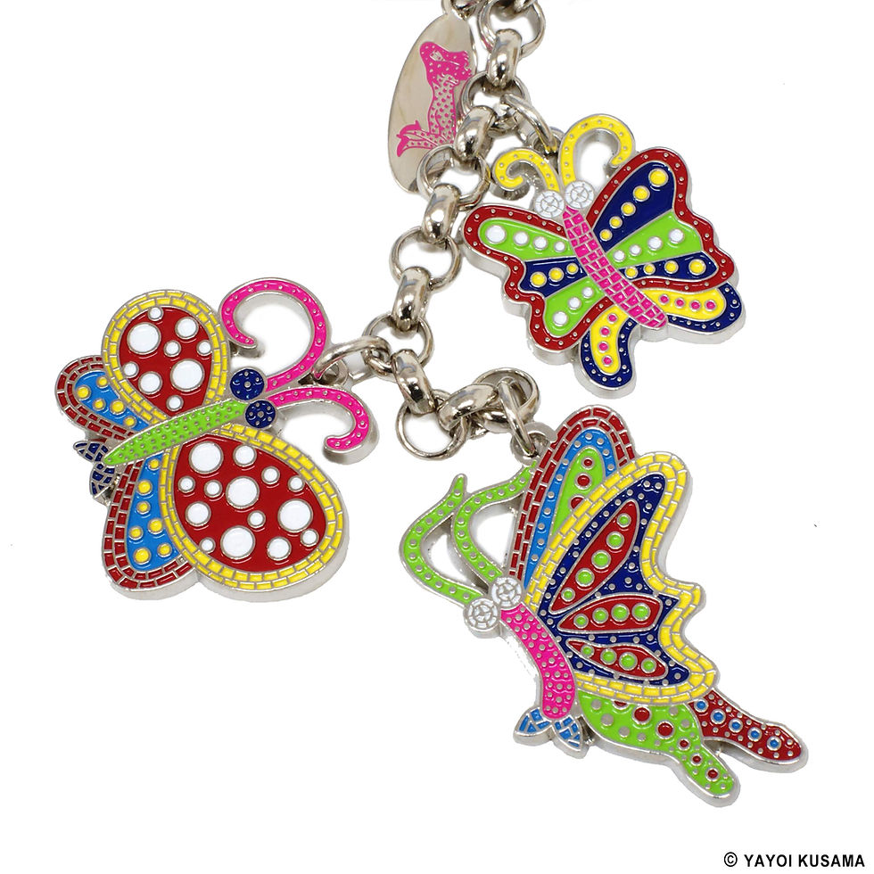 Thumbnail: [ Yayoi Kusama ] Yayoi Kusama BUTTERFLIES Key Ring