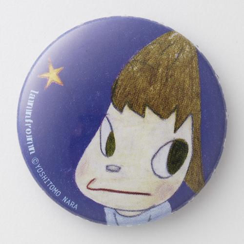 奈良美智 缶バッジ 小 [ブルー・ドレス]