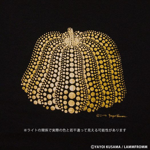 草間彌生 Tシャツ [かぼちゃ(ブラックｘ金)]