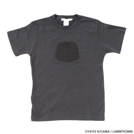 草間彌生 Tシャツ [かぼちゃ(チャコールx黒)]