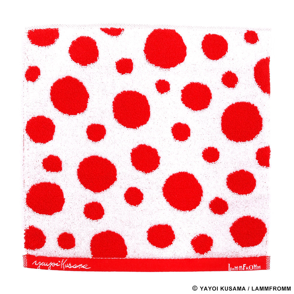 Thumbnail: [ Yayoi Kusama Product ] Yayoi Kusama Polka Dots Towel Handkerchief