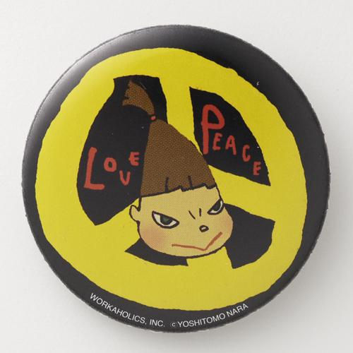 奈良美智 缶バッジ 大 [LOVE & PEACE]