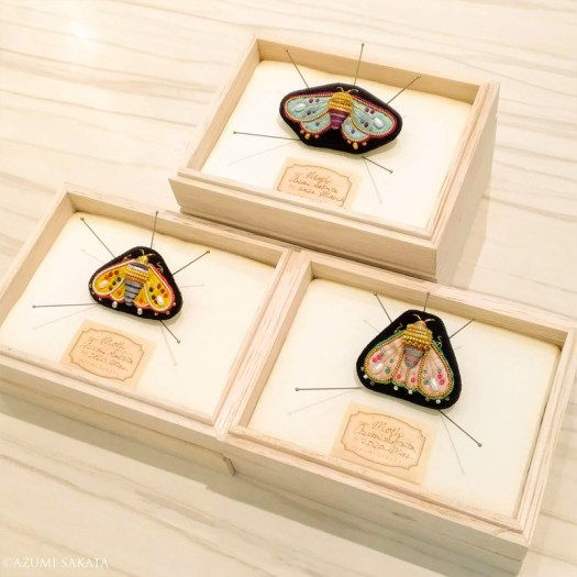 【New!】坂田あづみ ハンドメイド 刺繍ブローチ