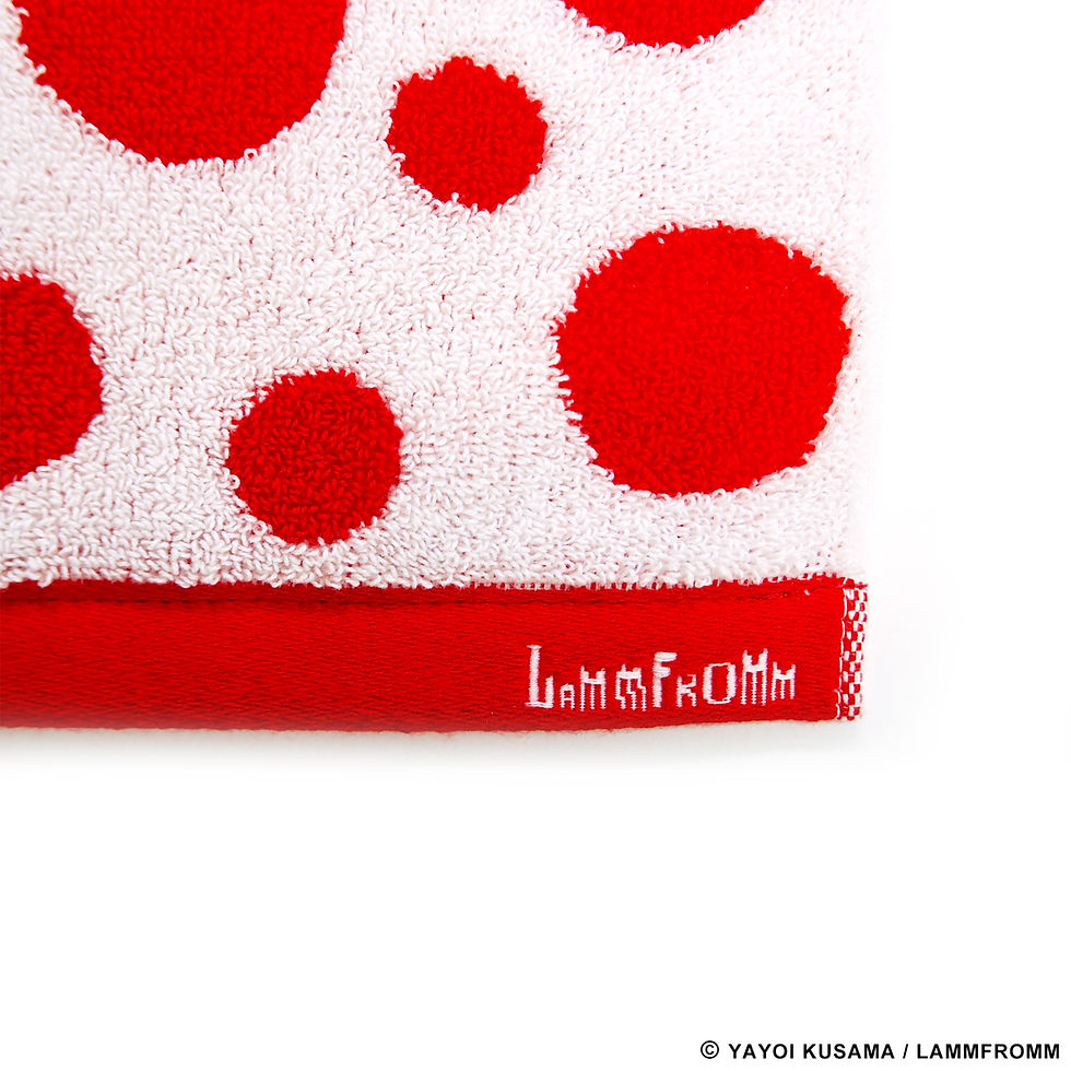 Thumbnail: [ Yayoi Kusama Product ] Yayoi Kusama Polka Dots Towel Handkerchief