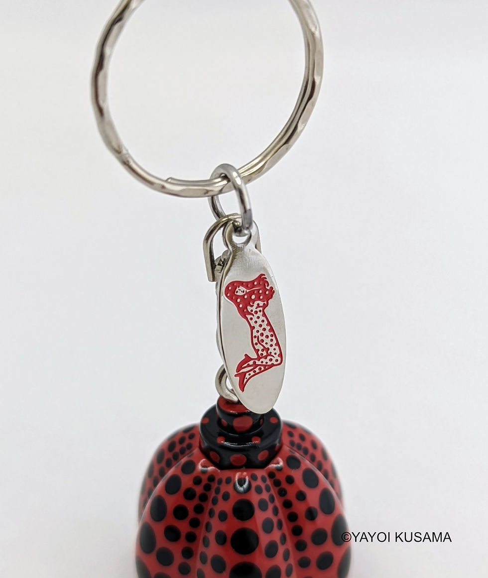 Thumbnail: Yayoi Kusama Pumpkin Charm Key Ring (Red)
