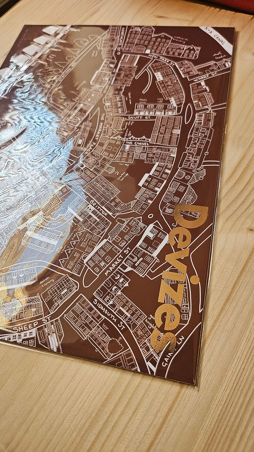 Thumbnail: Foiled Gold A4 Print - Devizes