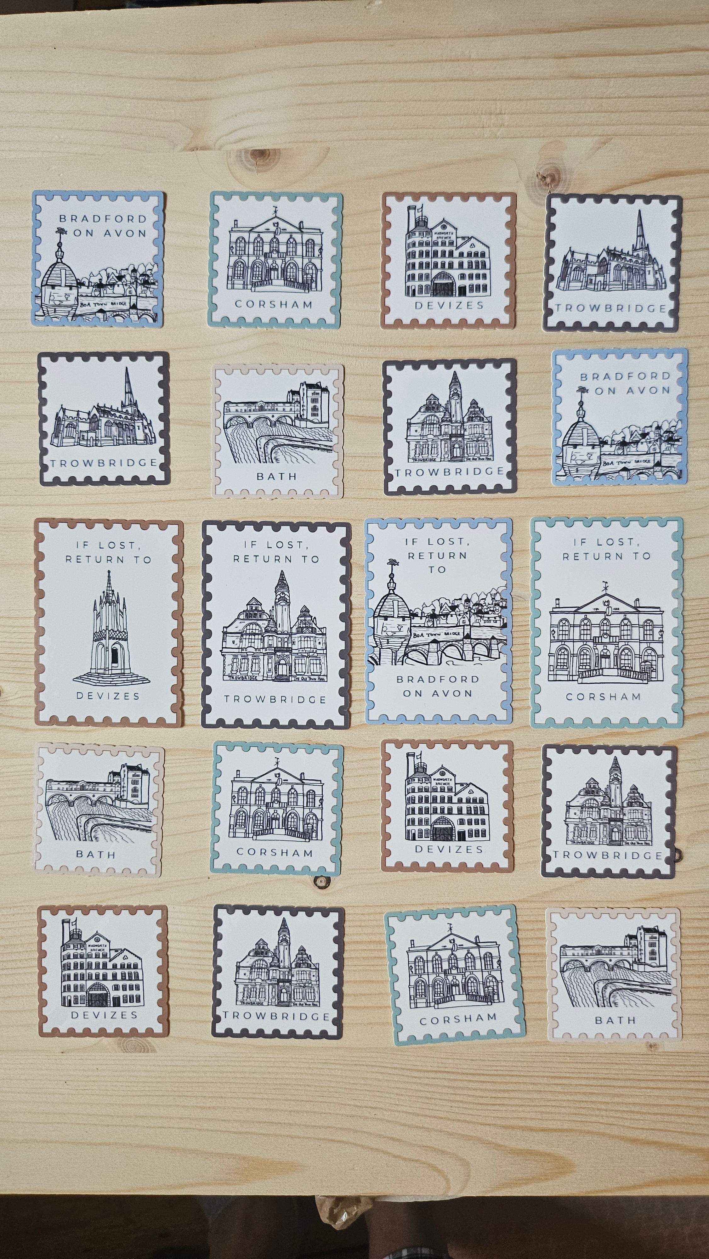 Wiltshire Town Stickers