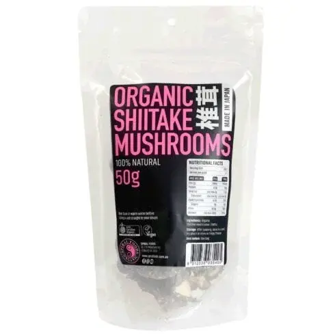 Spiral Organic Shiitake Mushrooms Whole 50g