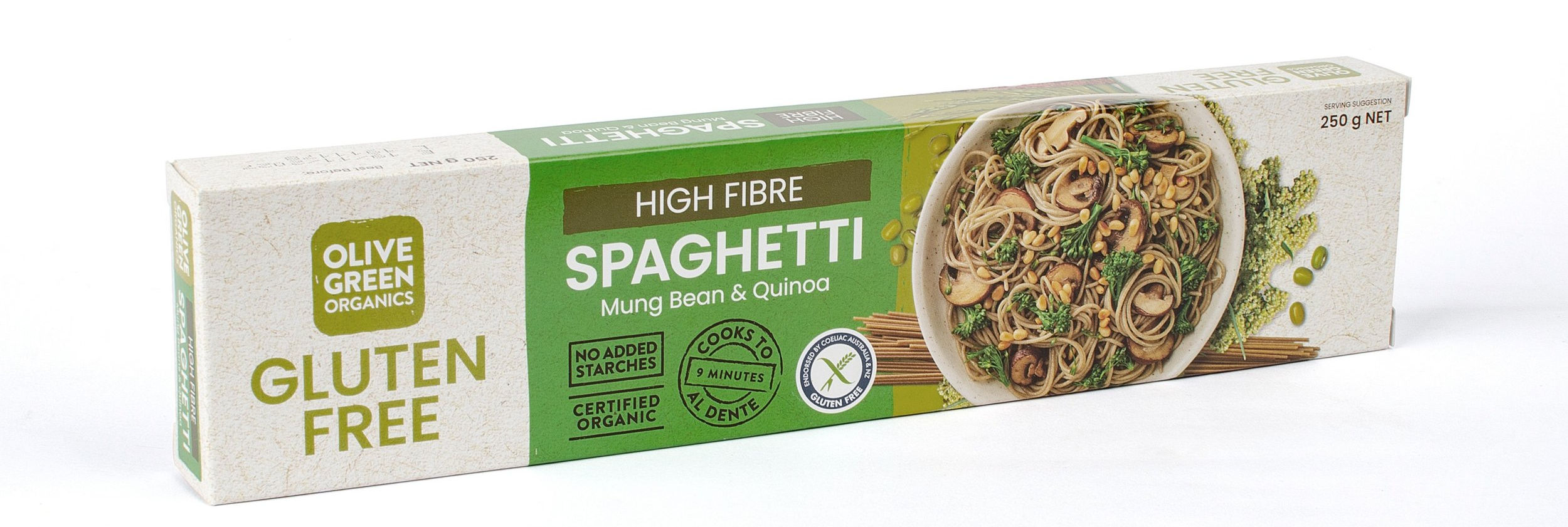 Pasta High Fibre Mung Bean and Quinoa Spaghetti 250g