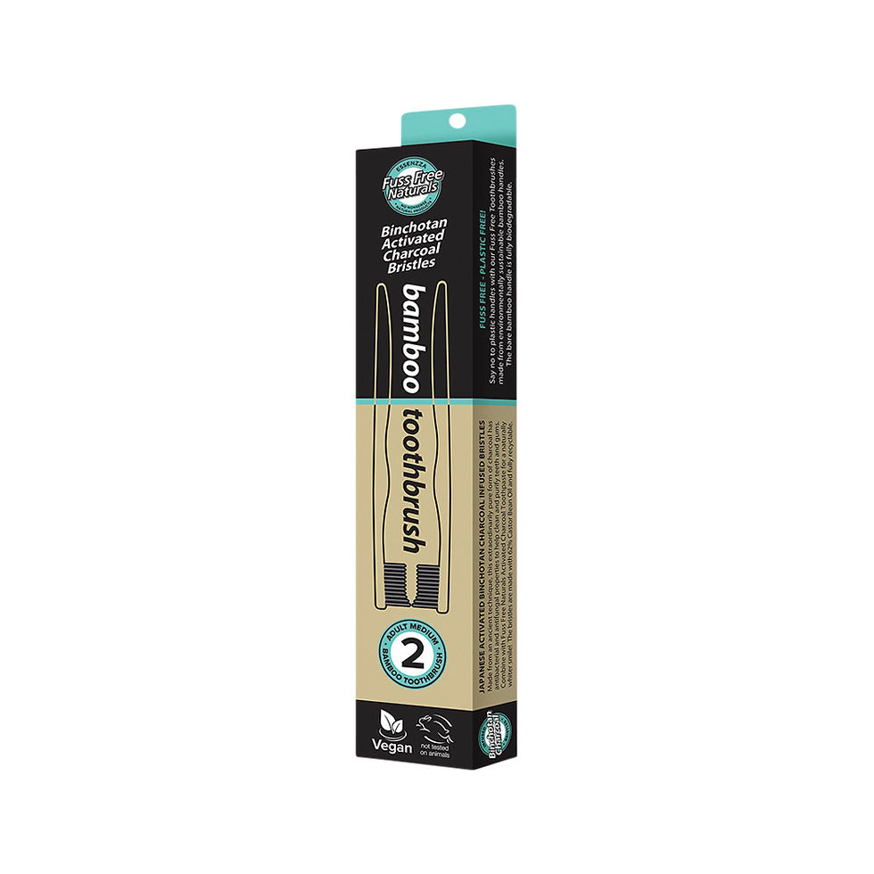 Thumbnail: Essenzza Fuss Free Naturals Bamboo/Charcoal Toothbrush Medium