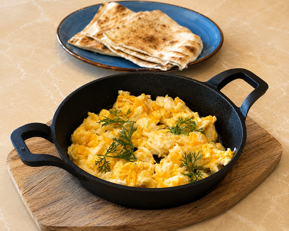 Lebanese Fried Eggs on Skillet