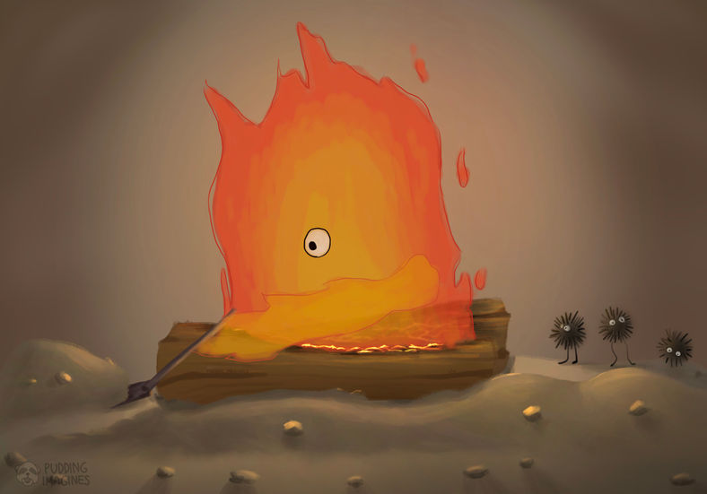 Calcifer x Fairydust - Ghibli Fan Art