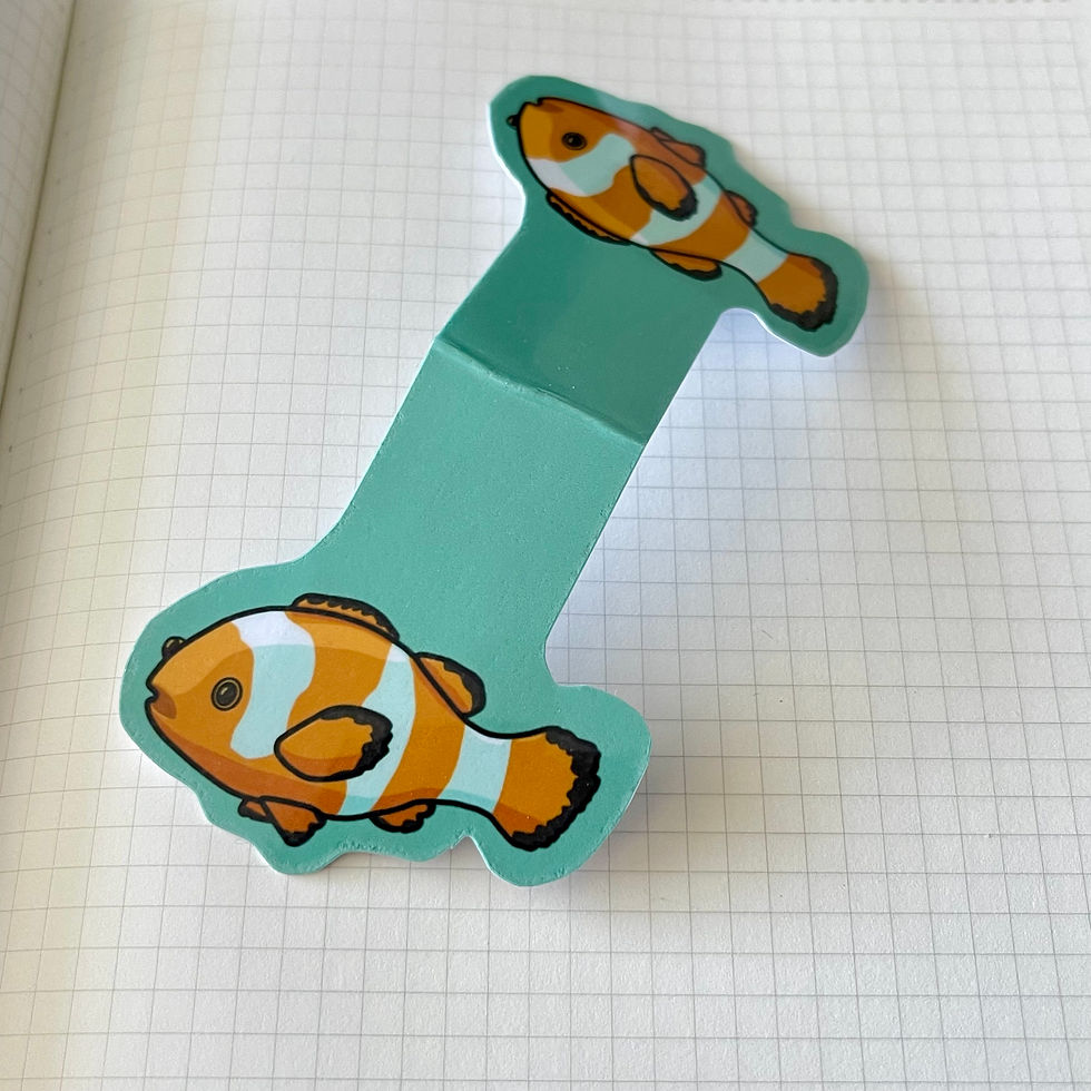 Memo Magnetic Bookmark | Clownfish Art