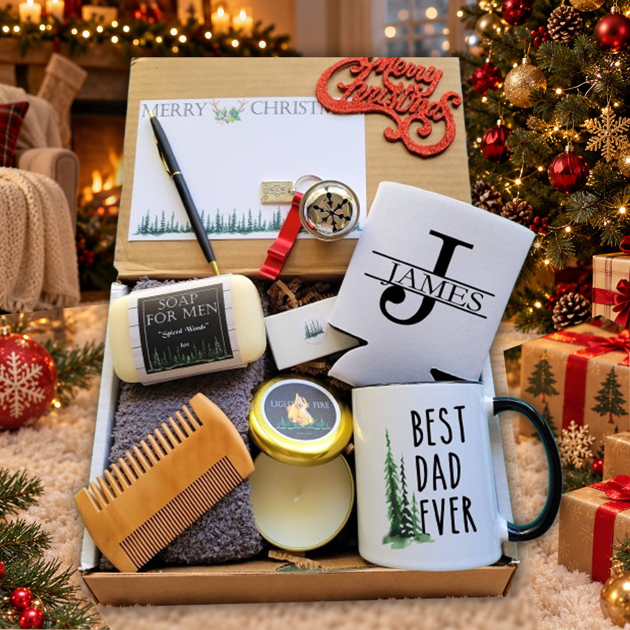 Christmas Men's Gift Box with Mug