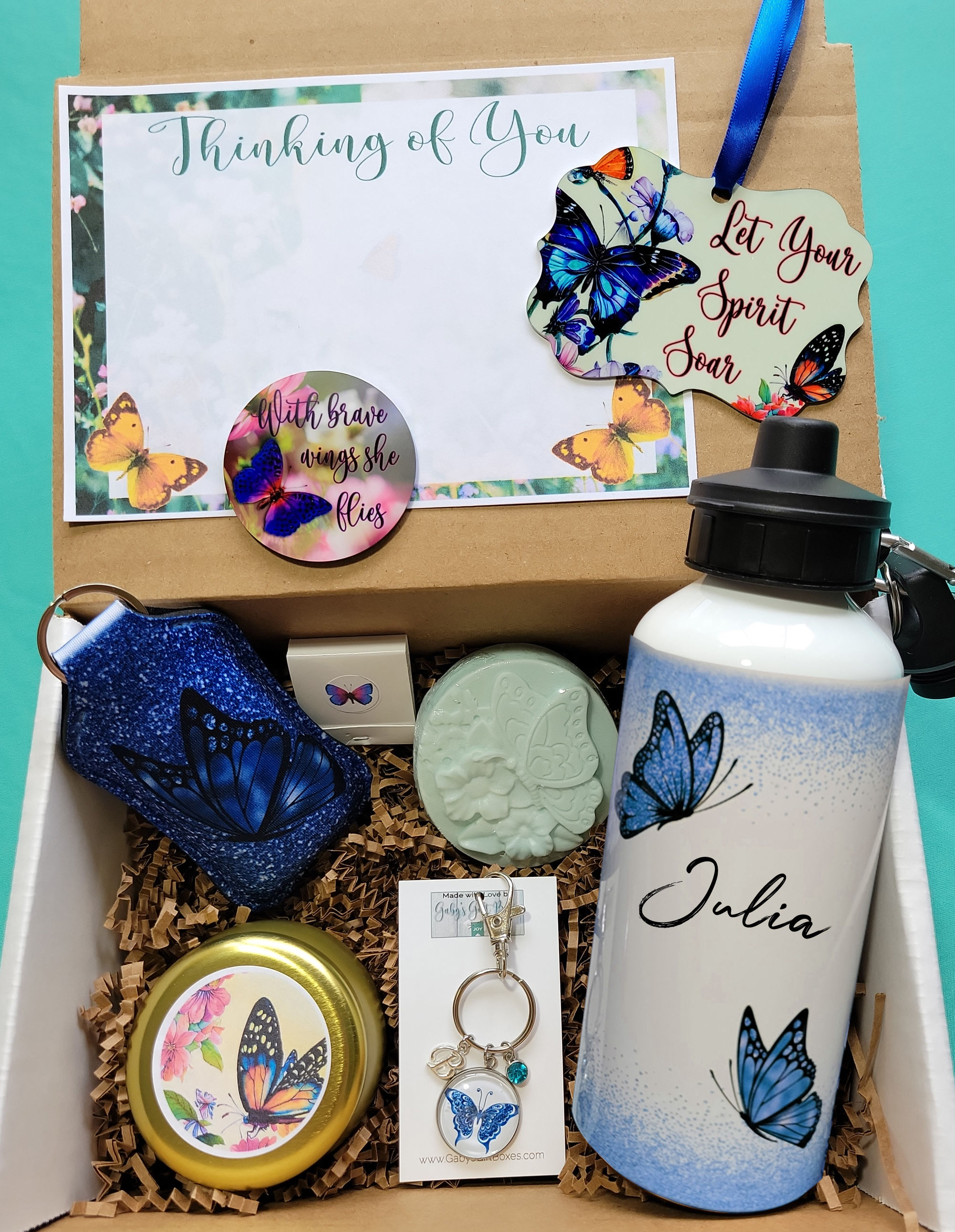 Blue Monarch Butterfly Gift Box