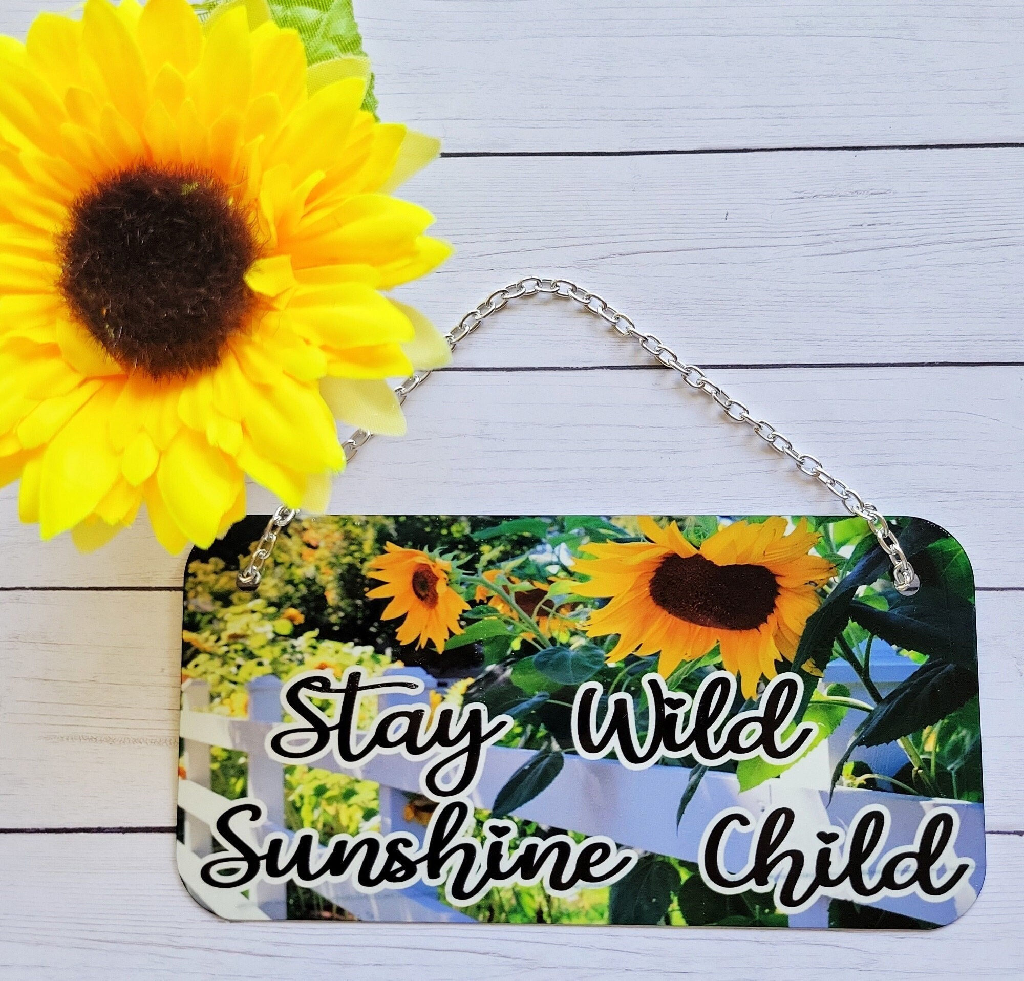 Sunflower Metal Wall or Wreath Sign