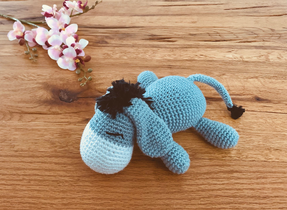 Spieluhr Esel Fips gehäkelt