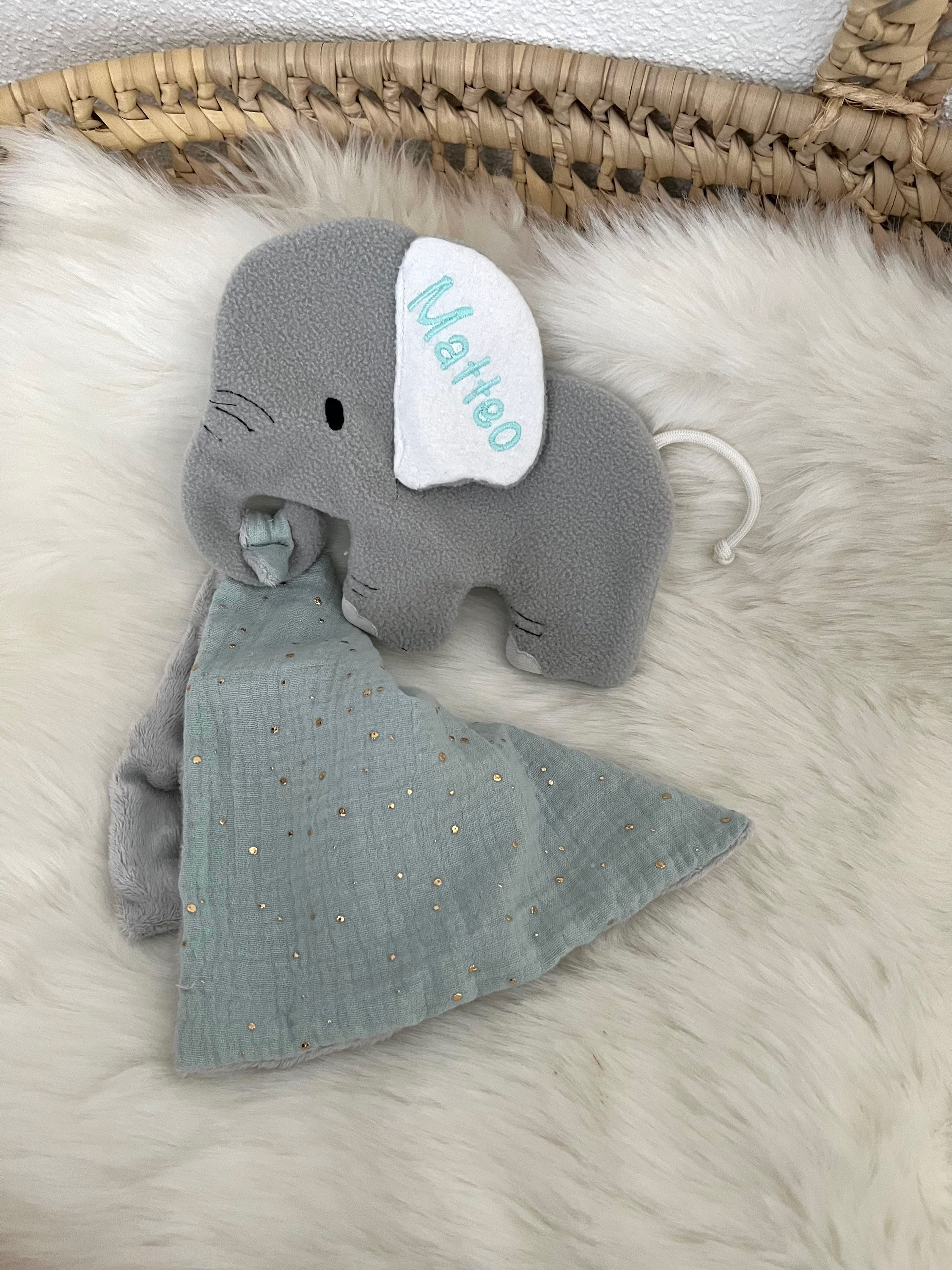 Schmusetuch Elefant mint