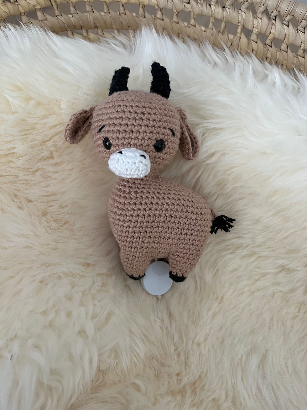 Spieluhr Kuh gehäkelt