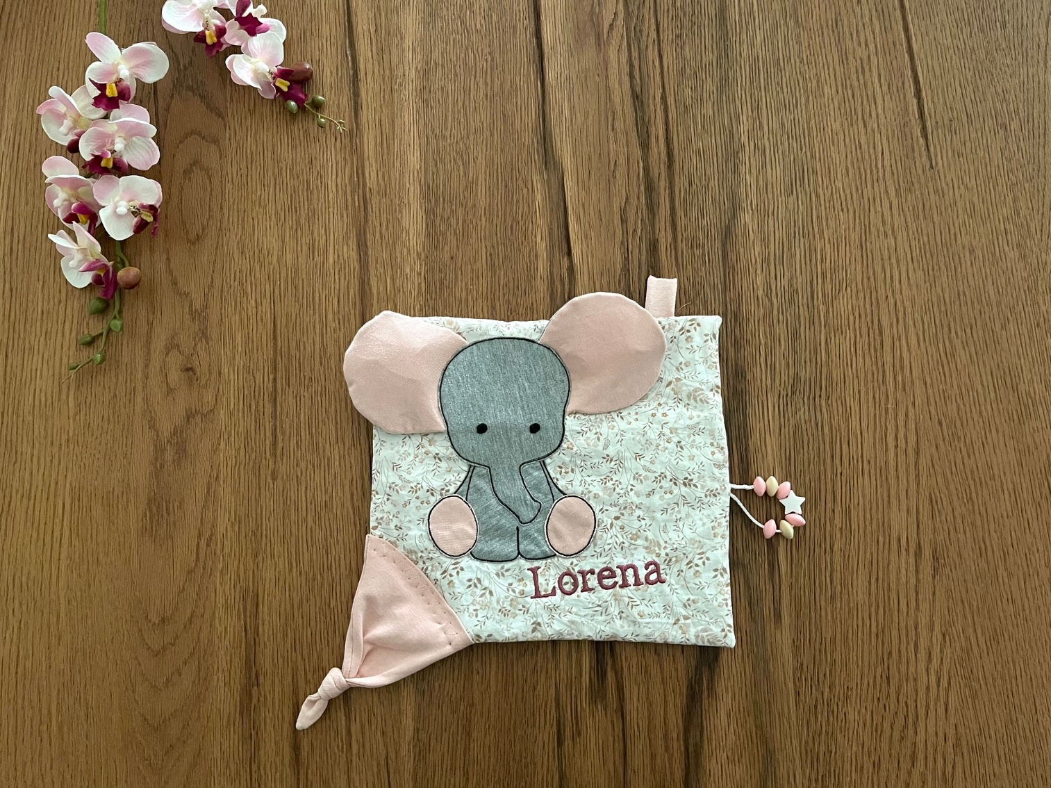 Knistertuch personalisiert Flower